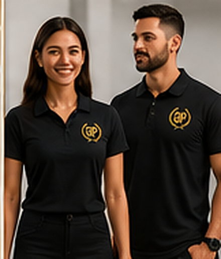 Gamphace polos with the crest and back print