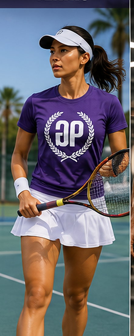 Tennis athlete in Gamphace kit